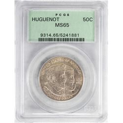 1924 Huguenot Commemorative Half Dollar Coin PCGS MS65 Old Green Holder