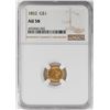 Image 1 : 1852 $1 Liberty Head Gold Coin NGC AU58