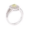Image 4 : 14KT White Gold 1.22 ctw Yellow and White Diamond Ring