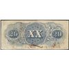 Image 2 : 1863 $20 Confederate States of America Note Cut Canceled
