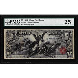 1896 $5 Educational Silver Certificate Note Fr.268 PMG Very Fine 25