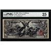 Image 1 : 1896 $5 Educational Silver Certificate Note Fr.268 PMG Very Fine 25