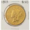 Image 1 : 1853 $20 Liberty Head Double Eagle Gold Coin