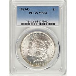 1883-O $1 Morgan Silver Dollar Coin PCGS MS64 Nice Reverse Toning