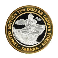 .999 Silver Sahara Hotel & Casino Las Vegas $10 Casino Limited Edition Gaming Token