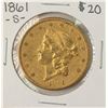 Image 1 : 1861-S $20 Liberty Head Double Eagle Gold Coin