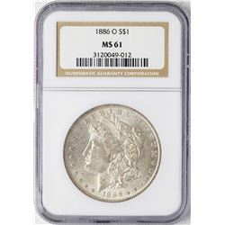 1886-O $1 Morgan Silver Dollar Coin NGC MS61