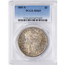 1881-S $1 Morgan Silver Dollar Coin PCGS MS65
