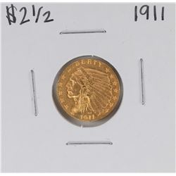 1911 $2 1/2 Indian Head Quarter Eagle Gold Coin