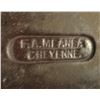 Image 3 : F. A. Meanea, Cheyenne, WY, leather shaving box, 9" x 3"