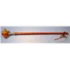 Image 1 : Skull cracker tomahawk, 35", beads and trade cloth trim