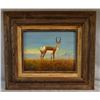 Image 1 : Cheek, C. R. oil on canvas, Prairie Pronghorn, 8" x 10