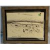 Image 1 : Cheek, C. R. Christmas card pen/ink, signed, 8” x 6”, Sod Cabin, Dec. 03, 26/175