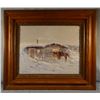 Image 2 : Cheek, C. R. oil on board, Winter Cabin, 18" x 20"