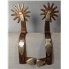 Image 1 : O. Crockett silver mtd spurs, 12 point rowels