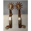 Image 3 : O. Crockett silver mtd spurs, 12 point rowels