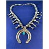 Image 1 : Turquoise and sterling silver squash blossom