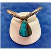 Image 1 : Turquoise in sterling silver bracelet, marked FG