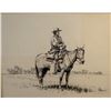 Image 1 : Fellows, Fred, CAA, original pen/ink, Wagon Master, 8.5” x 11”