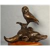 Image 1 : Fellows, Fred, CAA, bronze, Owl & Buffalo Skull, 5” t x 5” w, 24/100