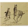 Image 1 : Contway, Jay pen & ink, Horses, Running Free, 8" x 11"