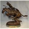 Image 2 : Remington, Frederic bronze, Cheyenne, 12" h x 12" w, recast