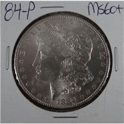 1884-P Morgan dollar, MS 60