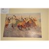 Image 1 : Remington, Frederic, 4 colored lithos/aged folio, Artist's Proof, all 12.5" x 8.5", Bringing Home th
