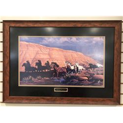 Pickthorn, Nadine signed print, Return To Sand Arroyo, AP 41/50, 14  w x 24  h, framed