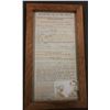 Image 1 : Montana Descriptive List of Convict document, 1922, framed