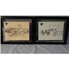 Image 1 : 3 C. R. Cheek Christmas cards, one is the original and signed and framed all 5.5" x 8.5"