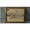 Image 2 : 3 C. R. Cheek Christmas cards, one is the original and signed and framed all 5.5" x 8.5"