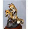 Image 1 : Sander, Tom bronze sculpture, Two Foxes, #5/50, 8"H x 6.5"w