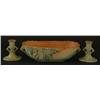 ROSEVILLE MOSS CONSOLE BOWL #294-12 AND CAND