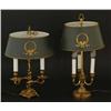 PAIR OF FRENCH STYLE BOULETTE BRONZE LAMPS with t