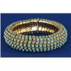 18K GOLD AND TOURQUOISE BRACELET, 90 grams tw