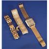 Image 1 : GROUP OF 3 LADIES 14K GOLD WRIST WATCHES, one lac
