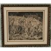 Image 1 : STEINLEN LITHOGRAPH 19x23 battle scene