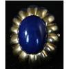 Image 1 : DAVID WEBB 18K GOLD AND LAPIZ RING