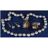 Image 1 : TAHITIAN PEARL NECKLACE with TWO RINGS AND EARRRI