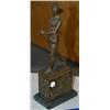 Image 1 : BRONZE FIGURE OF A DISCUS THROWER, signed