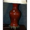 Image 1 : CHINESE OXBLOOD LAMP 15 high (vase only)
