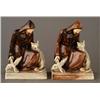 Image 1 : ROOKWOOD MONK BOOKENDS dated 1945 and marked 688