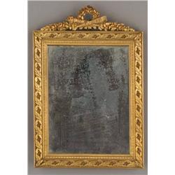 FRENCH GILT BRONZE MIRROR 17 3/4x12