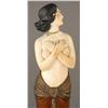 Image 2 : GERMAN BRONZE AND IVORY FIGURE OF A PARTIALLY NUD
