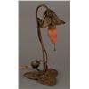 Image 1 : HAMMERED COPPER ARTS & CRAFTS DESK LAMP with a lo