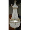 Image 1 : BRASS AND CRYSTAL CHANDELIER 40h, 16d