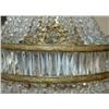Image 2 : BRASS AND CRYSTAL CHANDELIER 40h, 16d