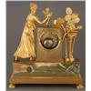 Image 2 : FRENCH EMPIRE BRONZE MANTLE CLOCK, 18high, 16wid