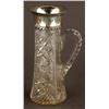 Image 1 : AMERICAN CUT GLASS EWER WITH TIFFANY STERLING COL